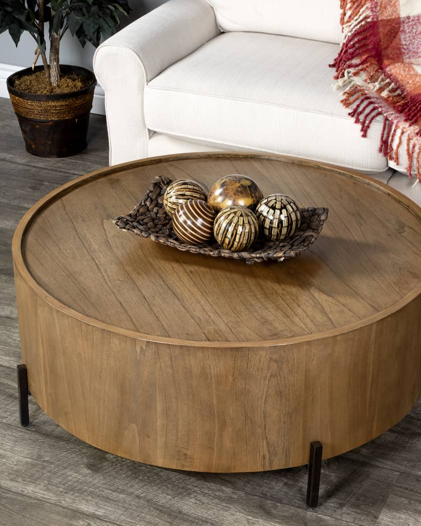 Circle drum new arrivals coffee table