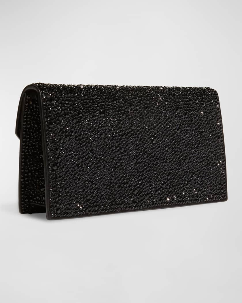 Loubila Pouch - Pouch - Patent calf and strass - Black - Christian