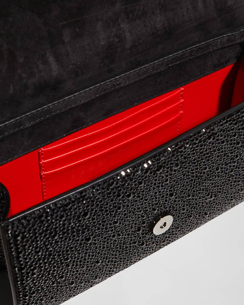 Loubi54 Small Wallet on Chain in Strass