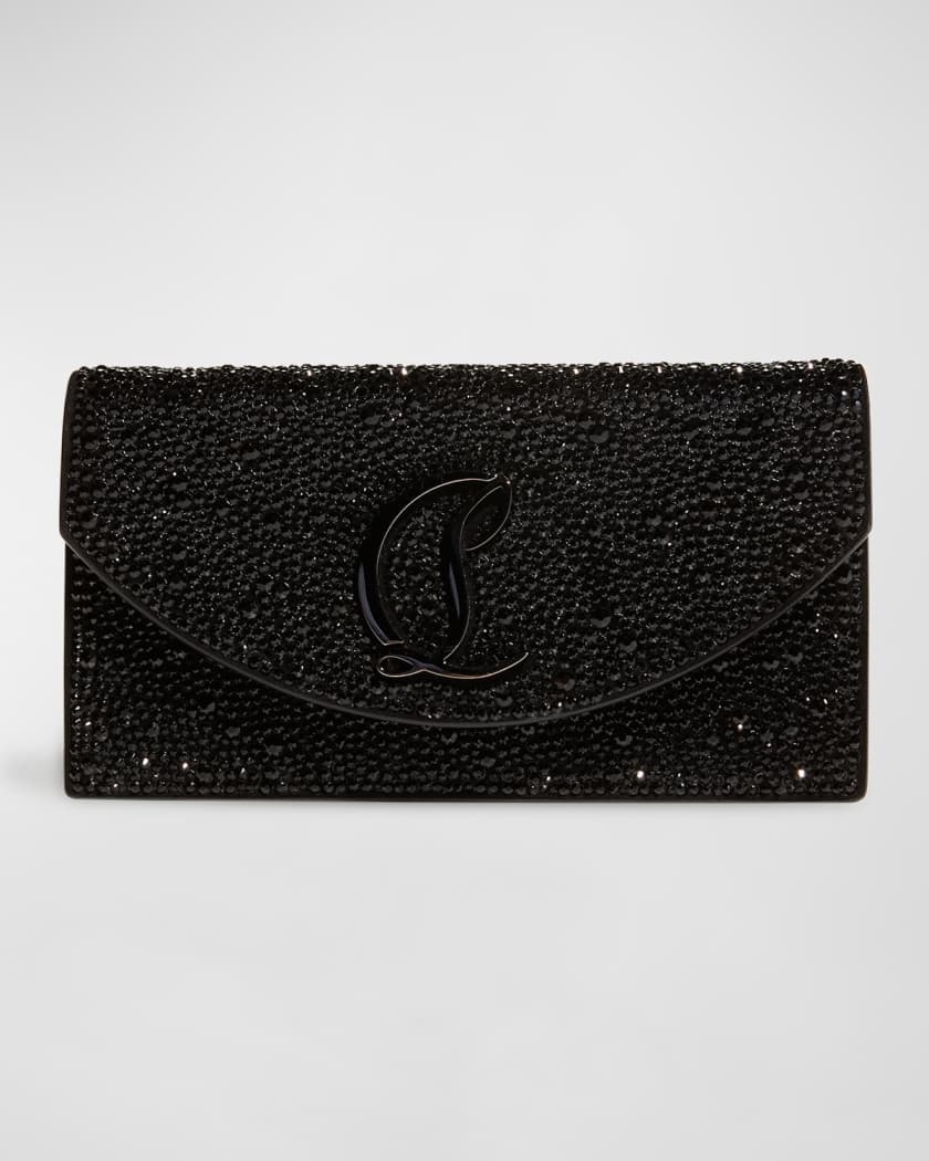 Loubila Pouch - Pouch - Patent calf and strass - Black - Christian