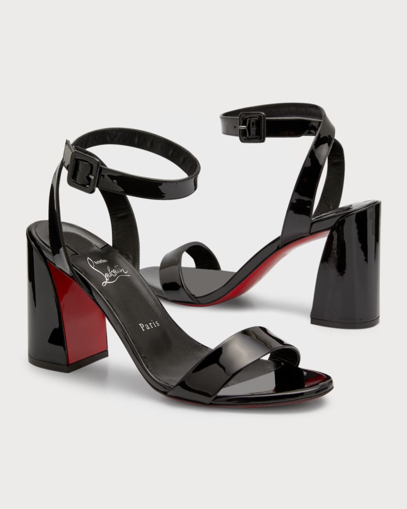 Red bottom block heels discount