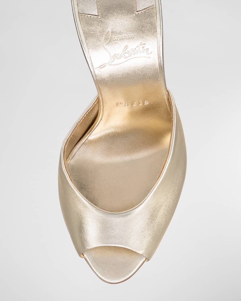 Me Dolly Metallic Red Sole Slide Sandals