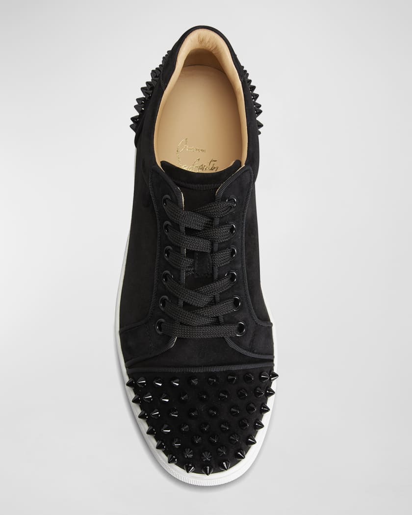 Christian Louboutin Vieira Spikes Suede & Leather Sneaker - ShopStyle