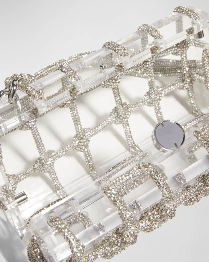 Bess Caged Embellished Box Shoulder Bag
