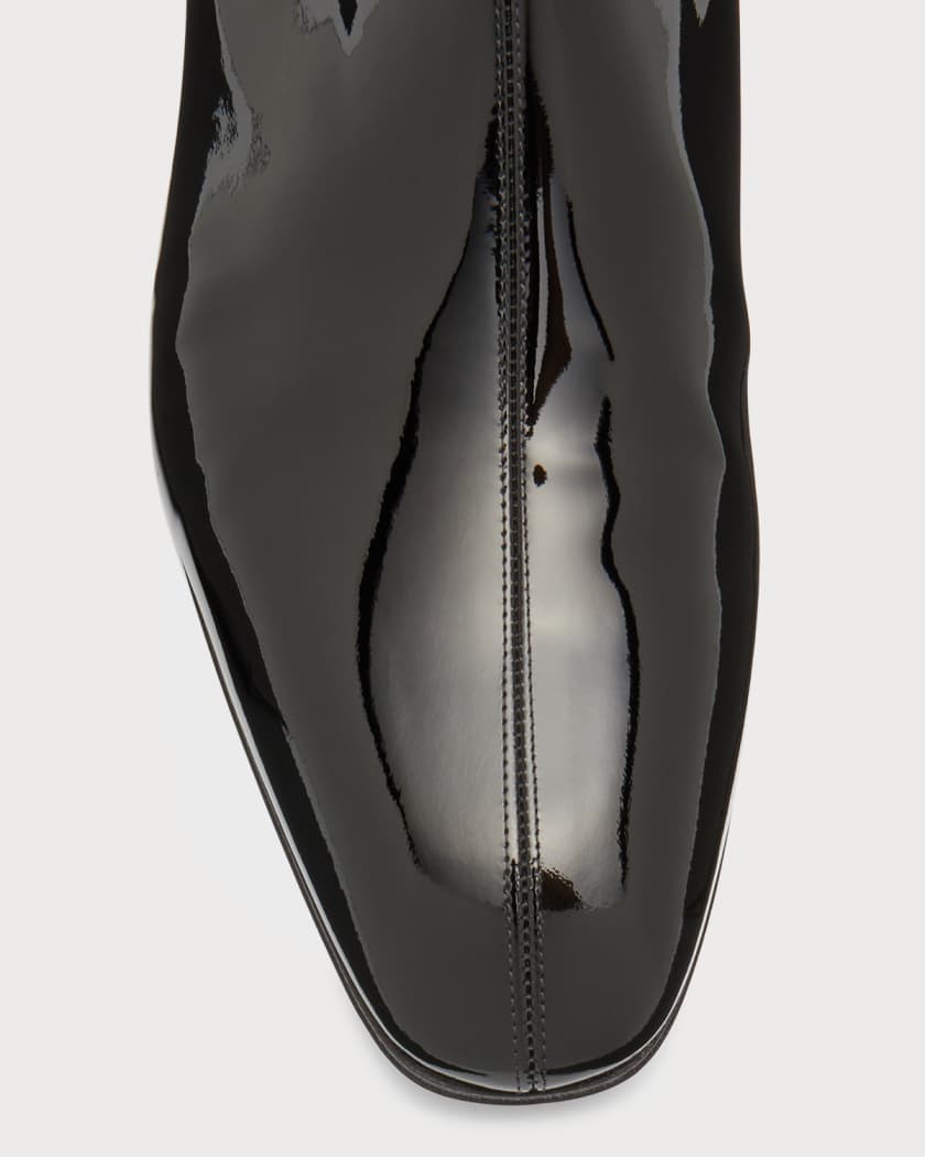 Christian Louboutin Men's Roadyrocks Patent Leather Chelsea Boots | Neiman