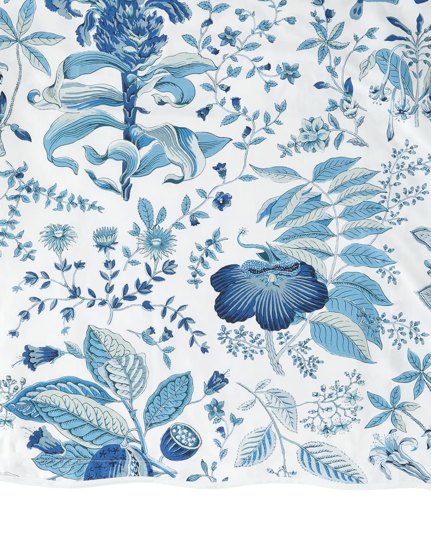 Floral Pomegranate Wallpaper in Blue - Gucci