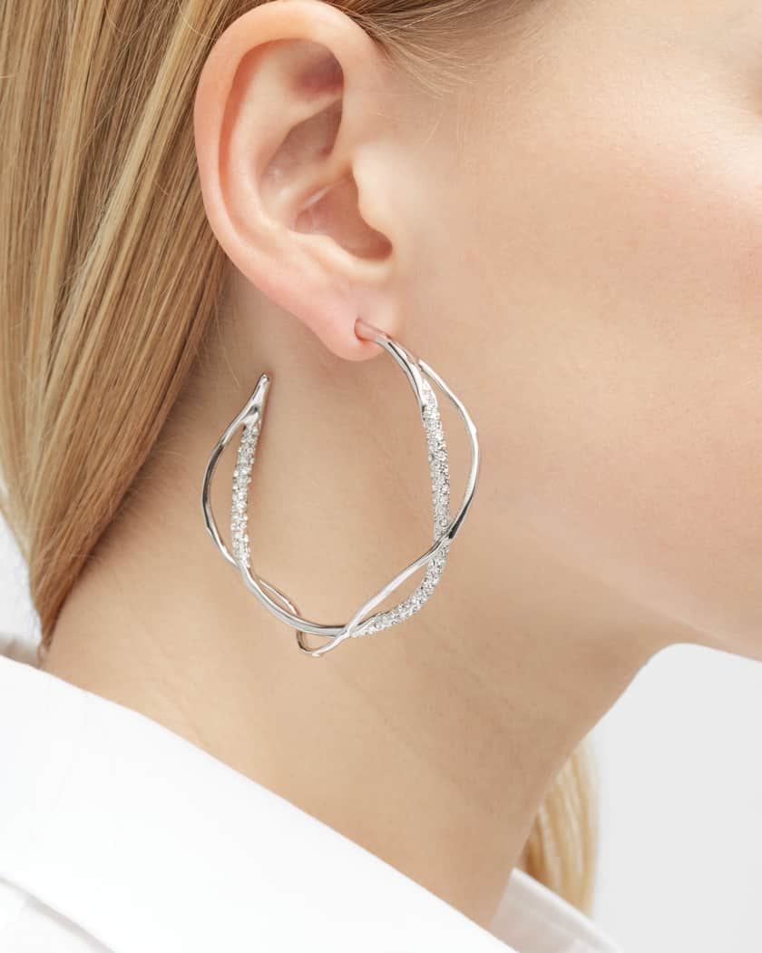 Intertwined hoop earrings hot sale