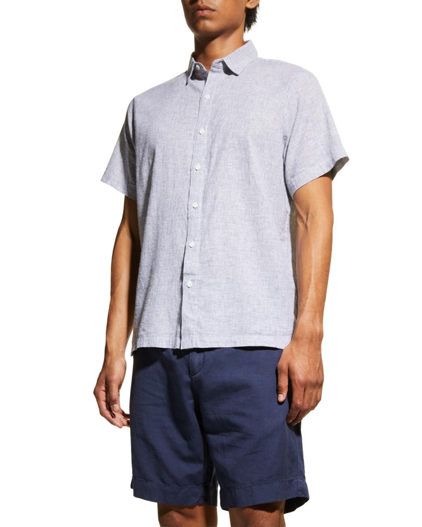 mens stretch linen shirt