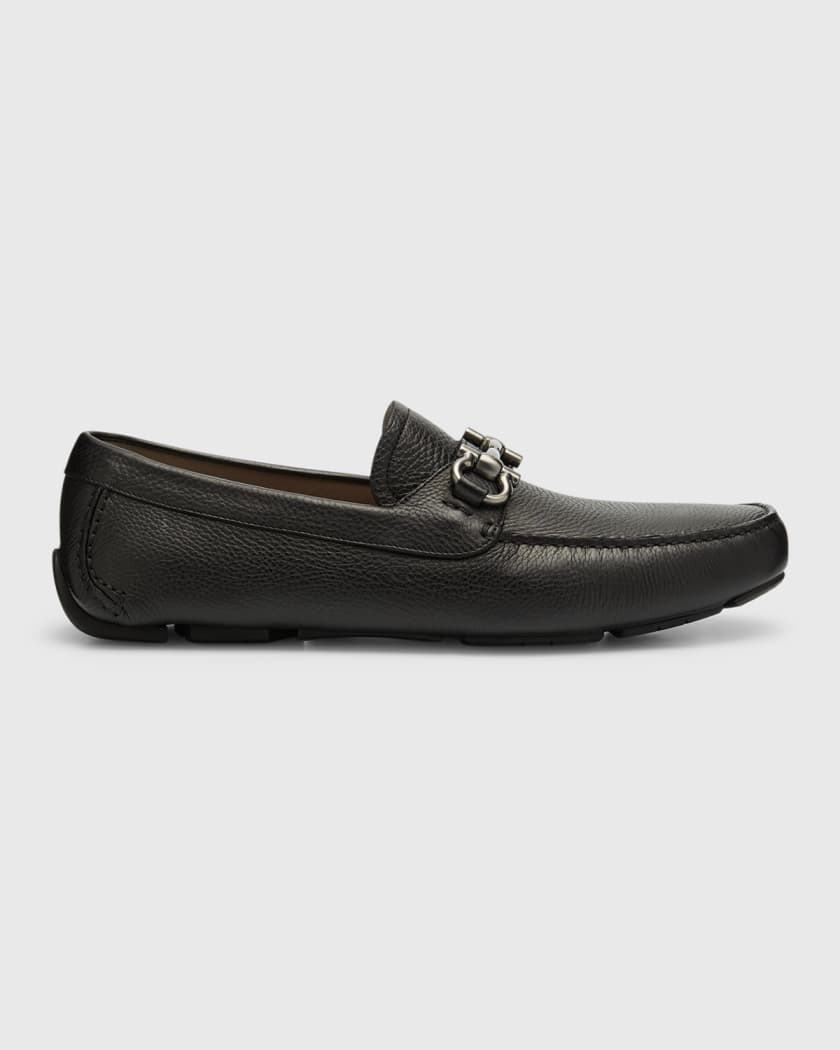 Gancini leather loafers