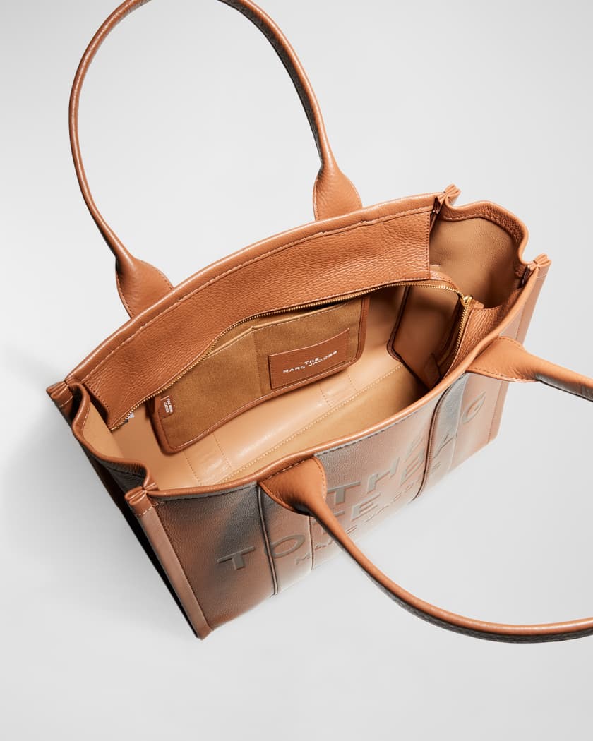 The Small Leather Tote Bag in Brown - Marc Jacobs