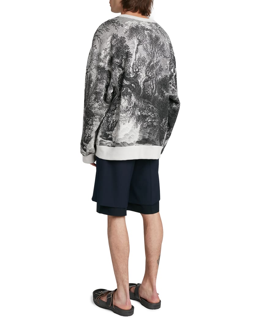 Dries Van Noten Men's Hax Printed Sweatshirt | Neiman Marcus
