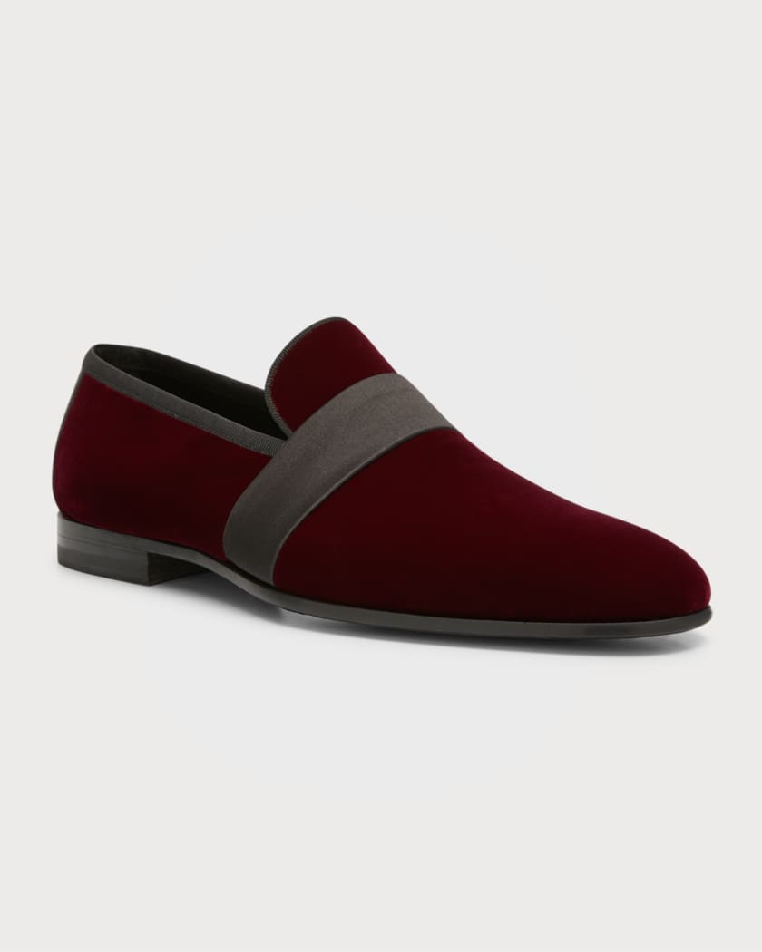 Magnanni velvet loafers sales