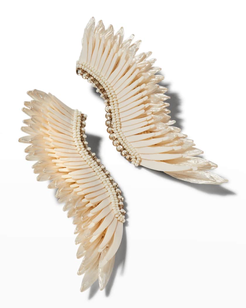 Raffia Madeline Earrings White