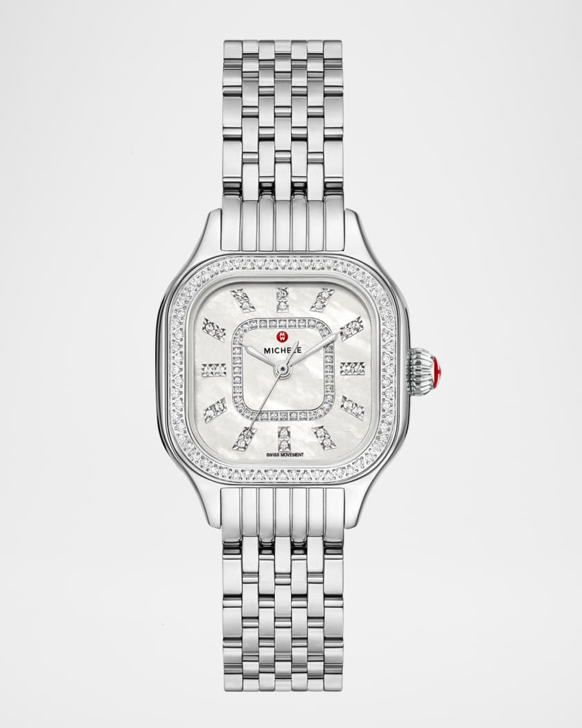Meggie Diamond Bezel and Mother of Pearl Watch