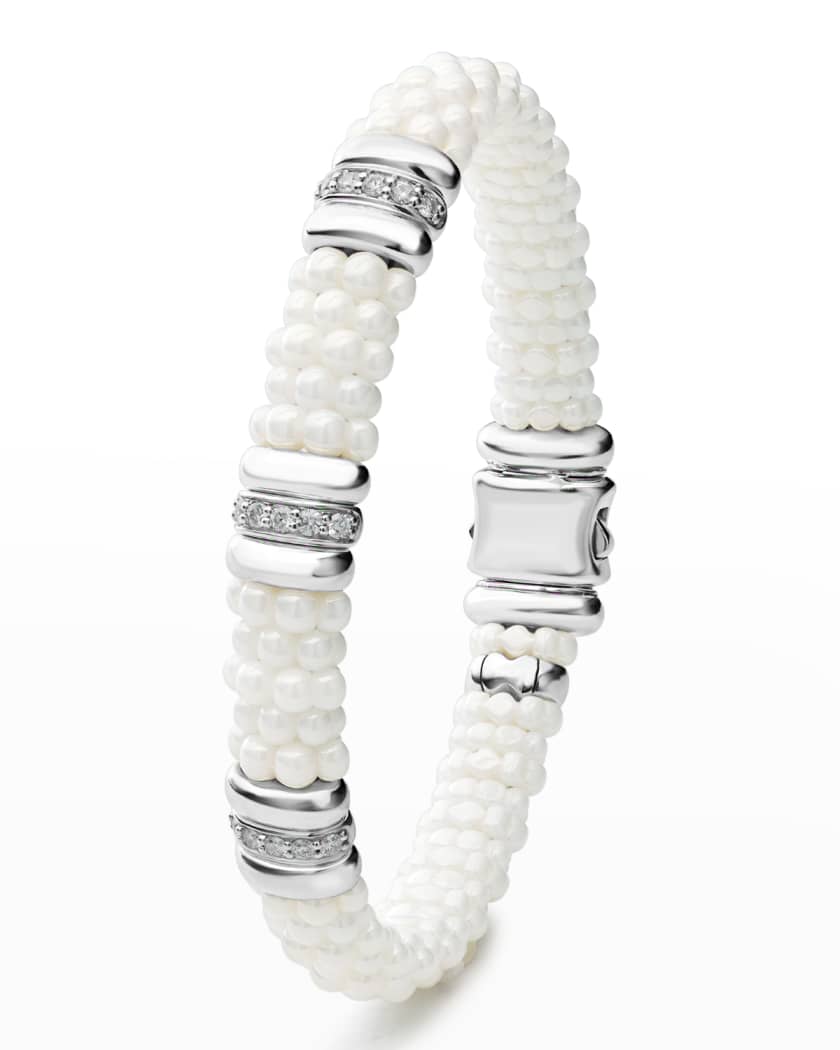 Lagos white caviar bracelet top