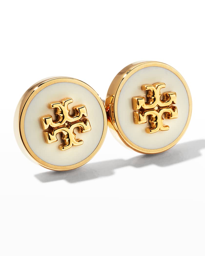 Kira Enamel Circle Stud Earrings