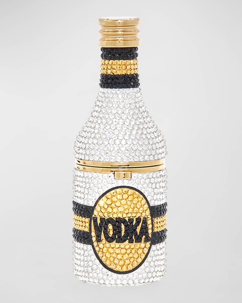 Judith Leiber Couture Mini Vodka Bottle Crystal Pillbox Neiman Marcus