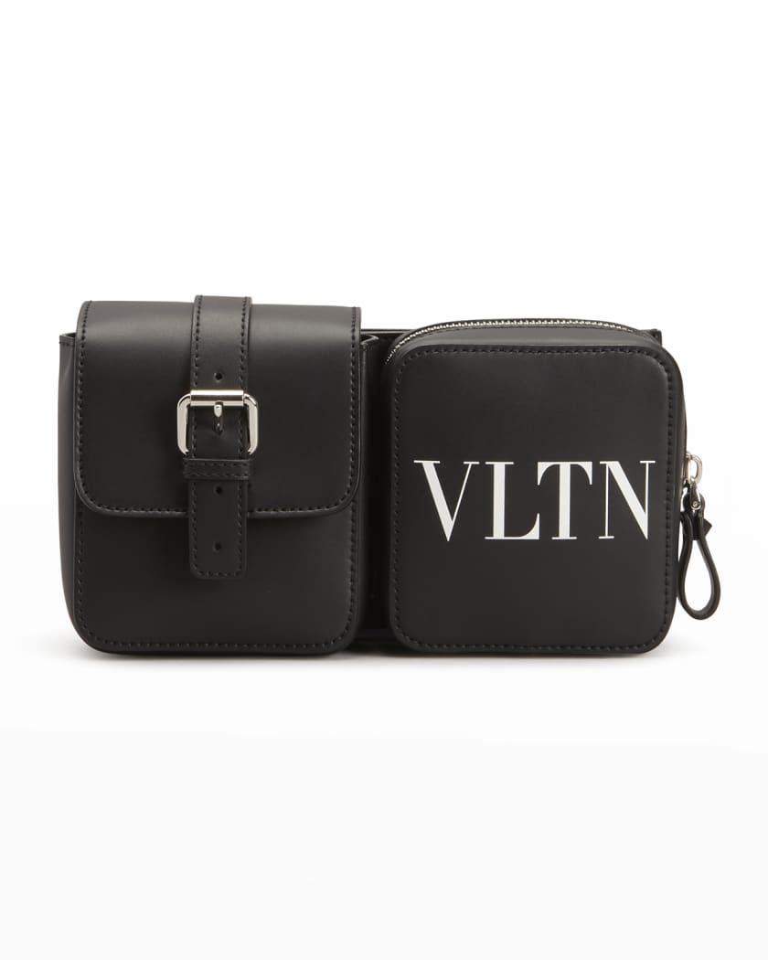 Valentino Garavani VLTN Leather Shoulder Bag - Black for Men