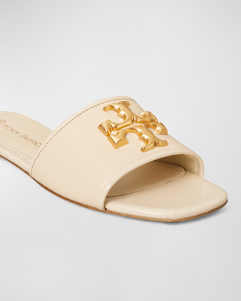 Eleanor Calfskin Medallion Flat Sandals