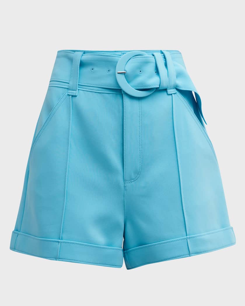 a Sept Aldi Belted High-Rise Shorts | Neiman Marcus