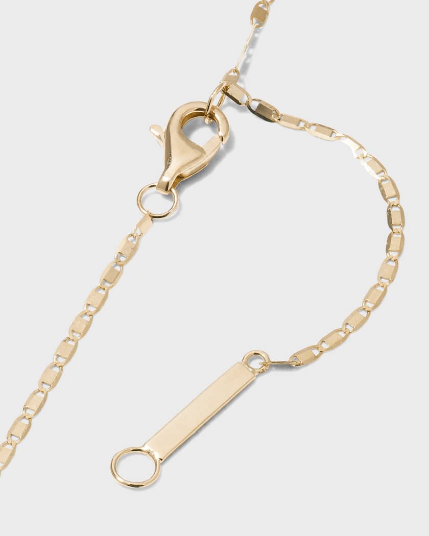 Petite Malibu Gold Tag Lariat Necklace