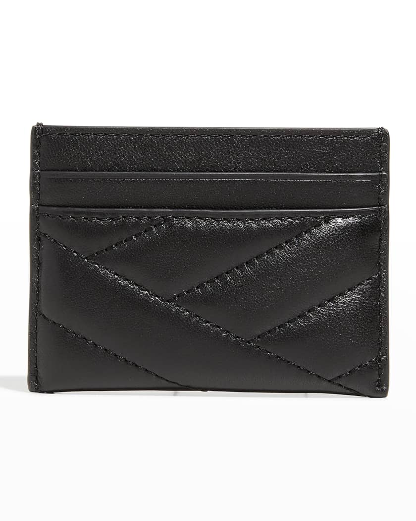 Tory Burch 90345 KIRA CHEVRON Card holder Brown