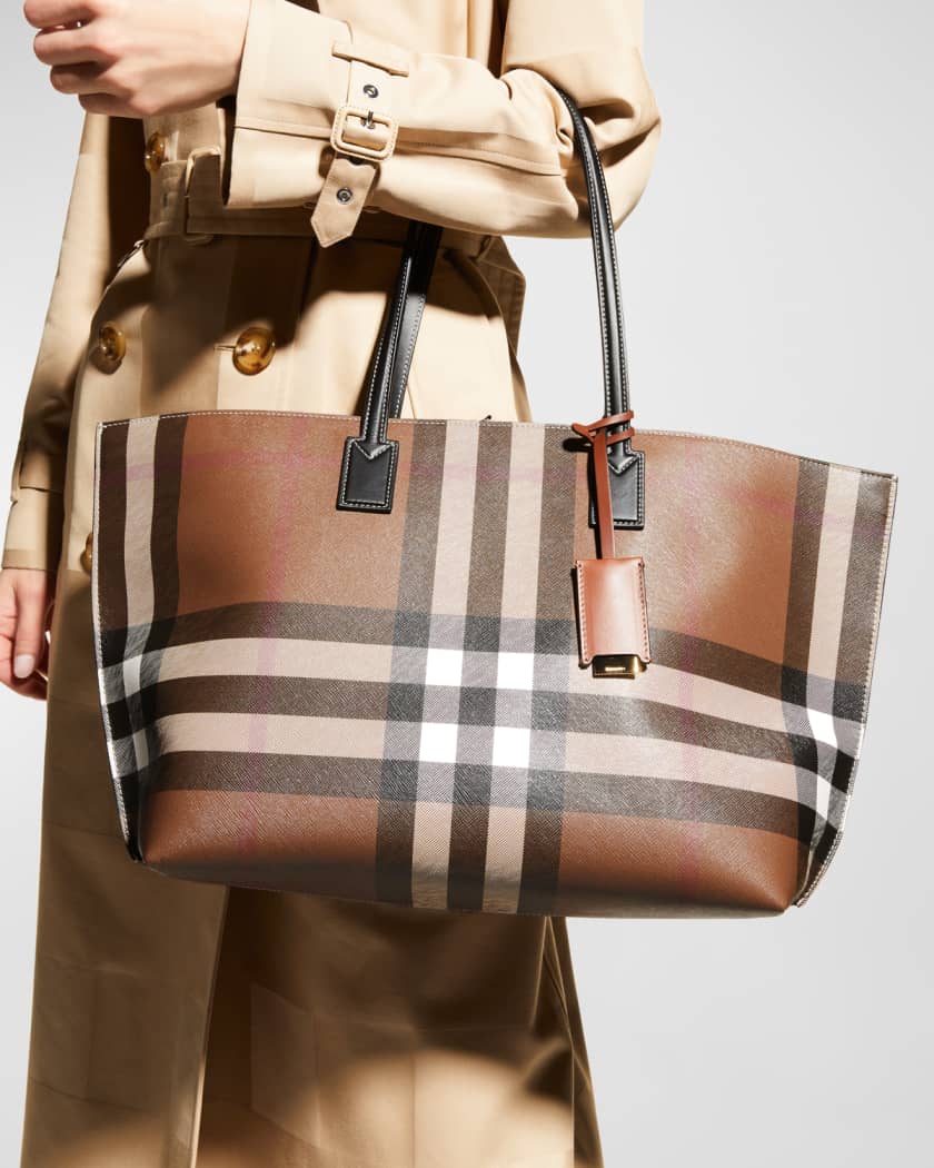 Burberry check hot sale tote
