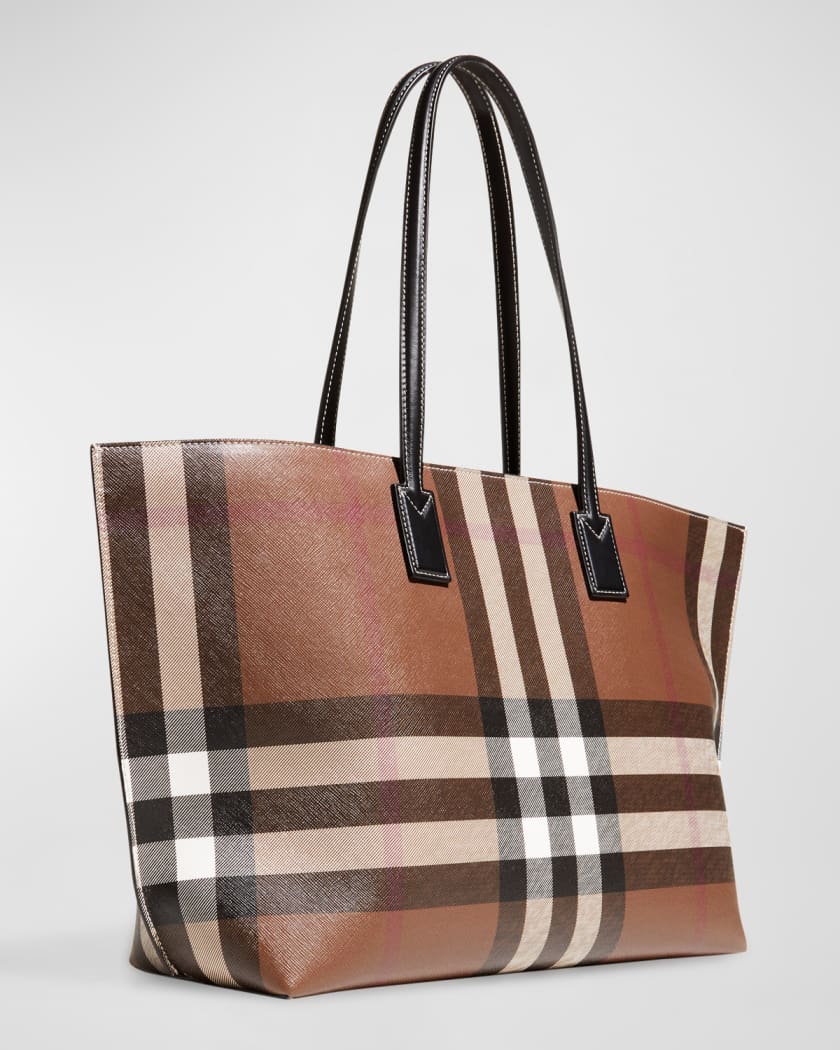 Burberry Check E-Canvas Tote Bag