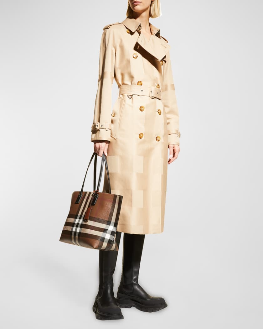 Burberry check canvas tote shop
