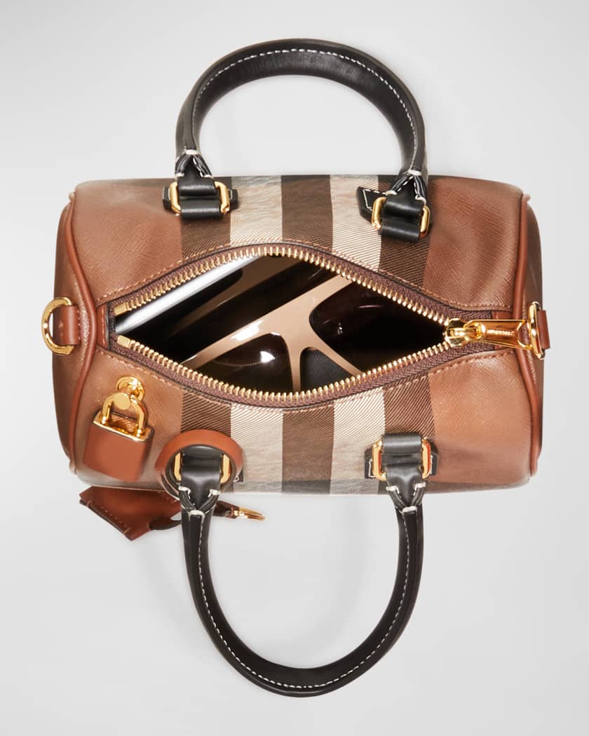 Check E-Canvas Bowling Top-Handle Bag