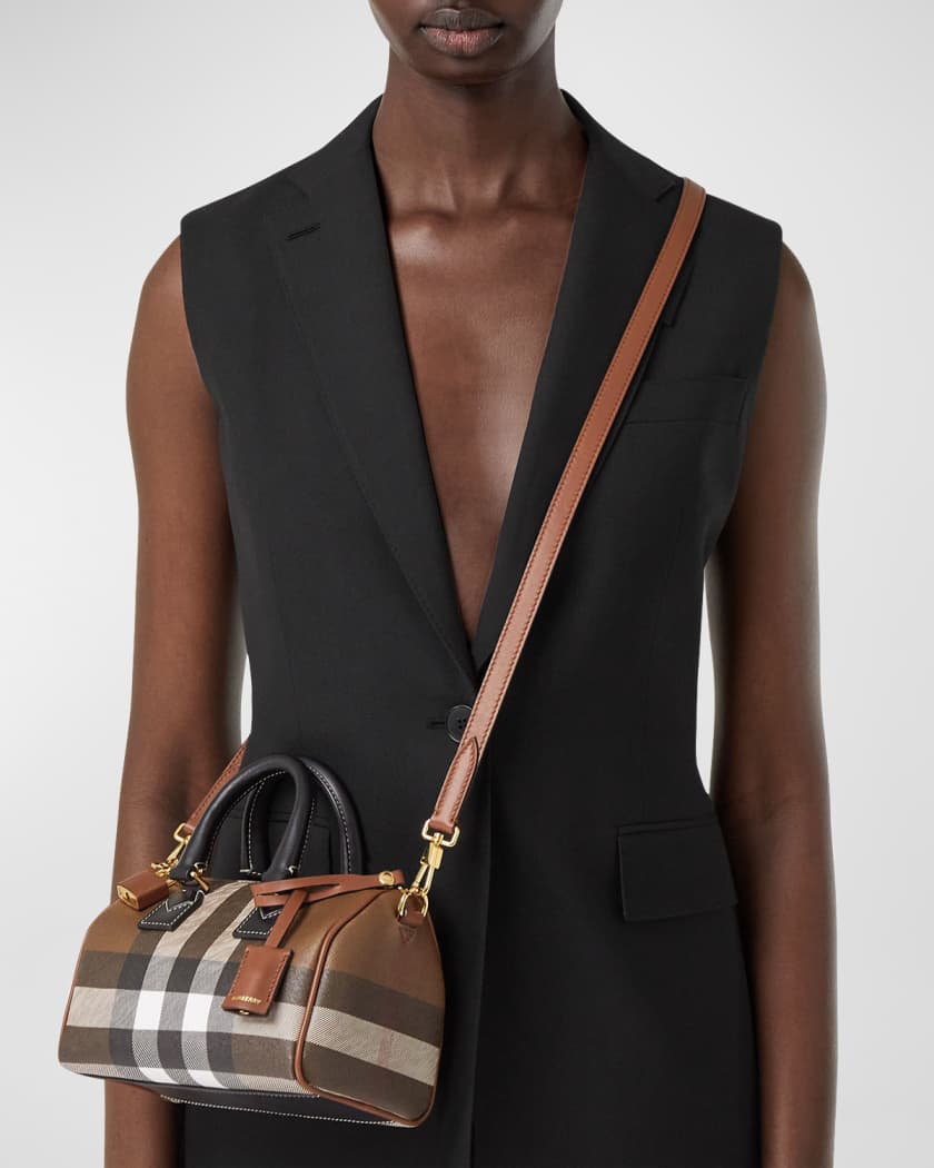 Burberry Medium Leather Bowling Bag, $1,695, Burberry