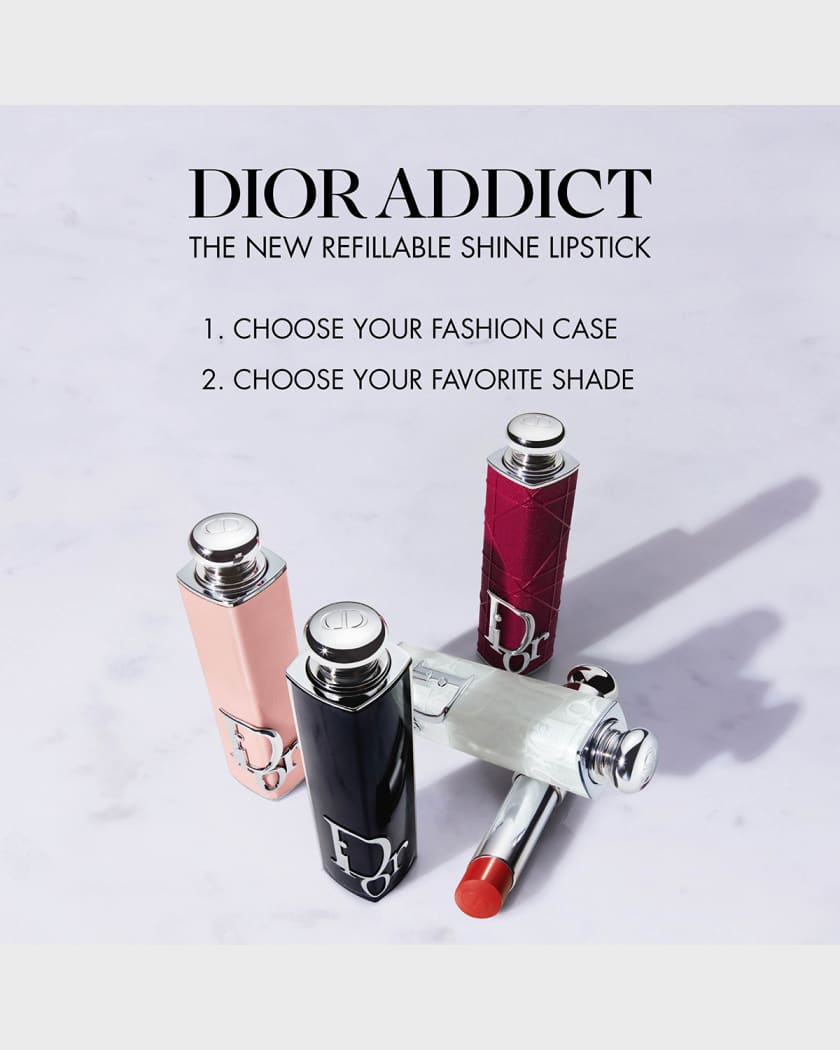 Dior Addict Refillable Couture Lipstick Case In Pink Cannage