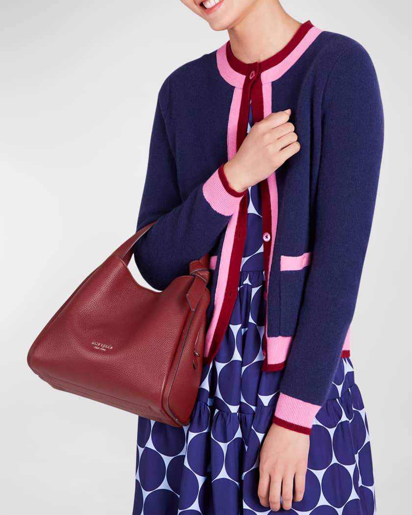 knott medium leather tote crossbody bag