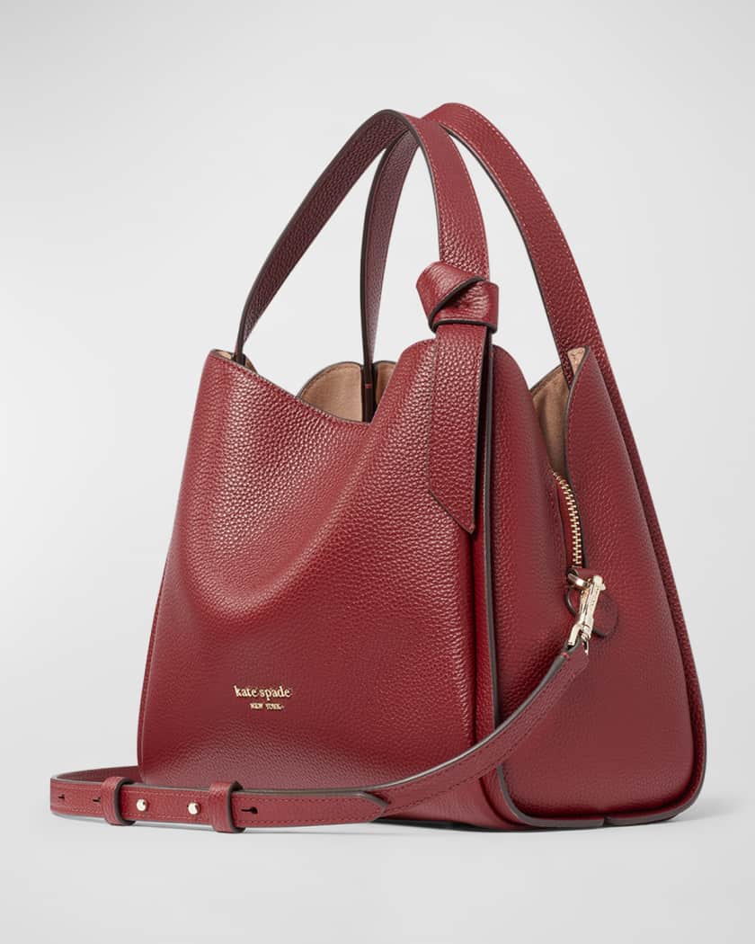 knott medium leather tote crossbody bag