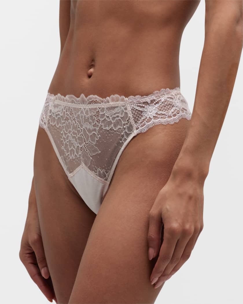 Kiki De Montparnasse Coquette Lace Thong Underwear - Bergdorf Goodman