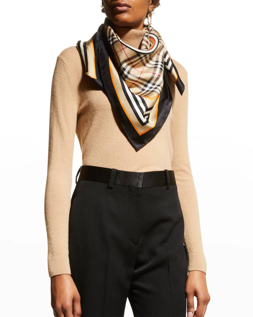 how to wear burberry triangle scarf