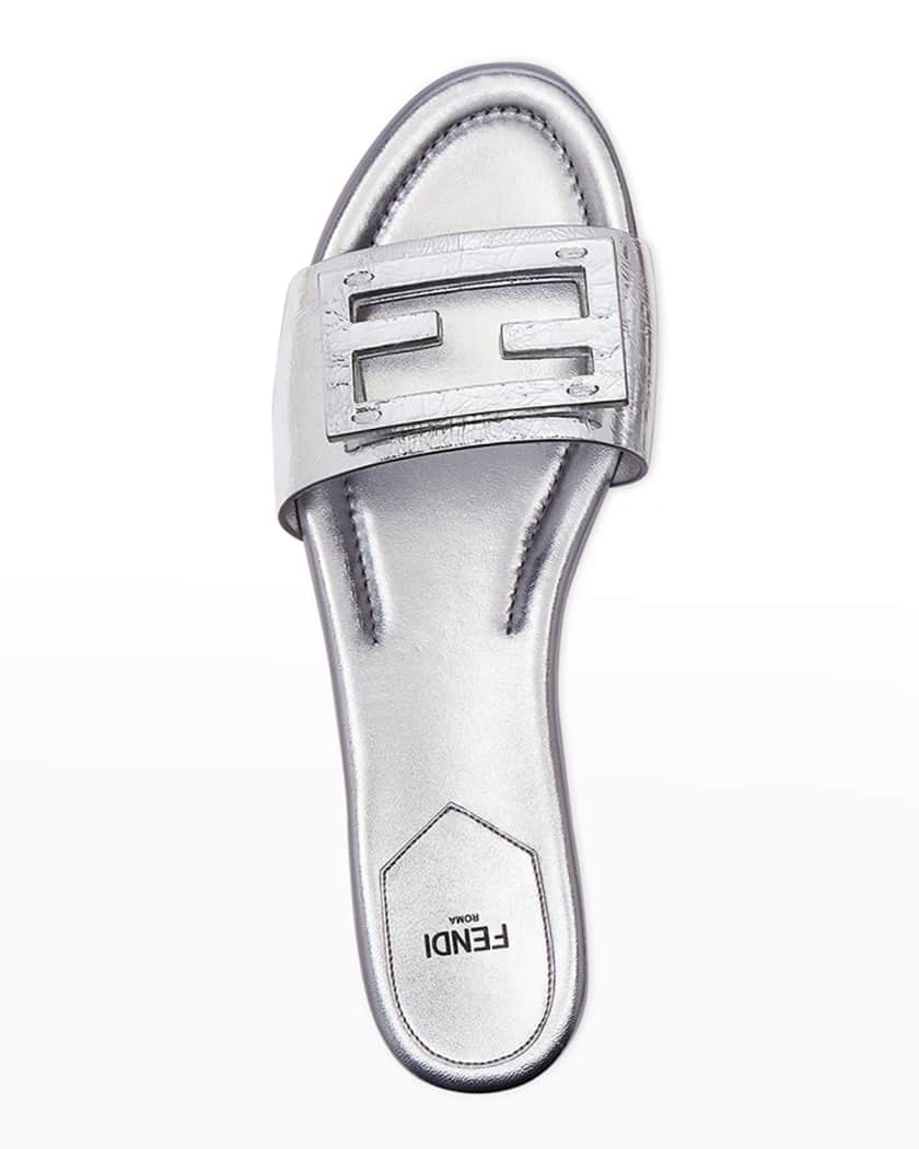 FF Tube Metallic Medallion Flat Sandals