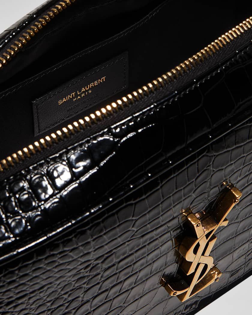 Lou camera bag in crocodile embossed leather store