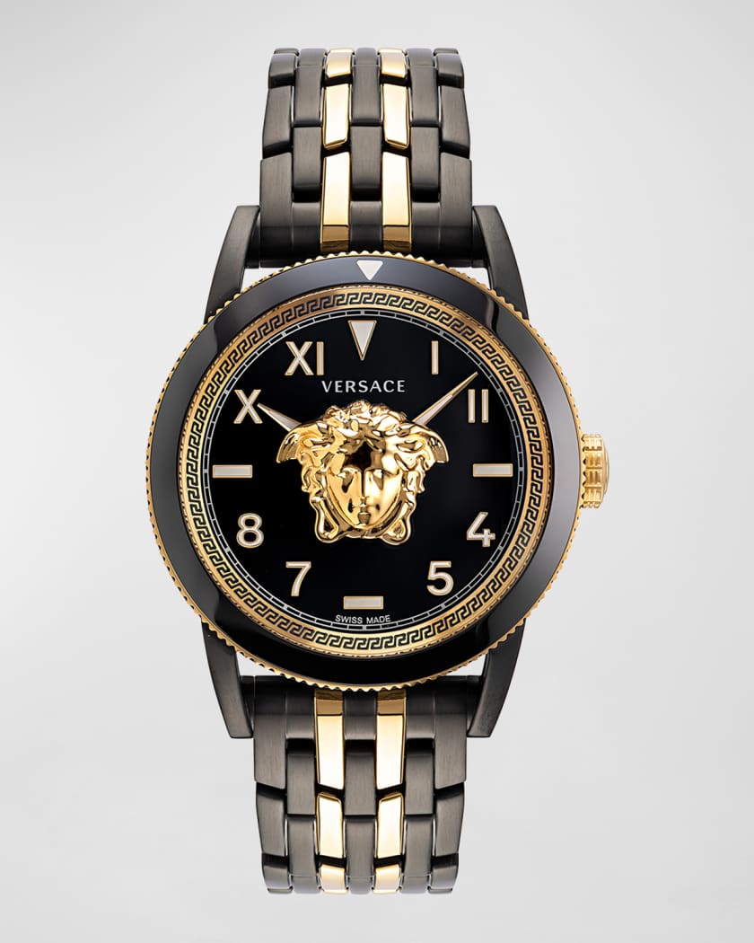 Men s V Palazzo Two Tone Stainless Steel Bracelet Watch 43mm