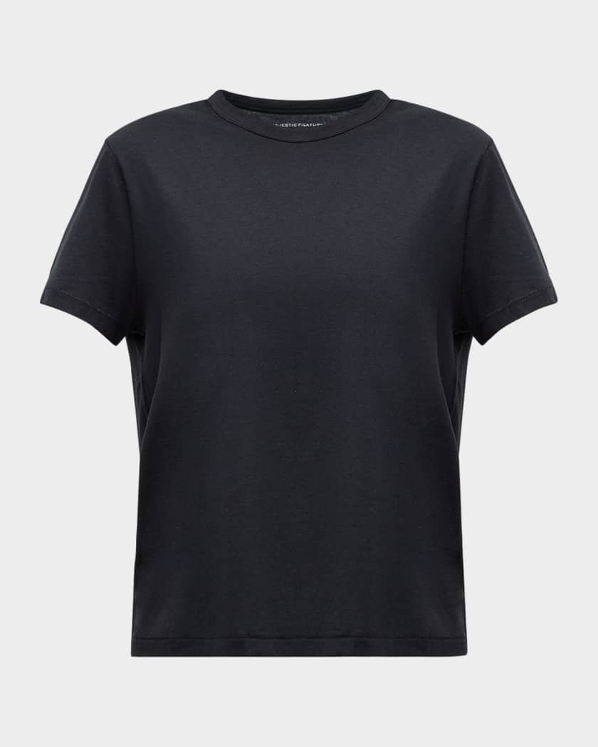 Lyocell Cotton Semi-Relaxed Short-Sleeve Crewneck tee