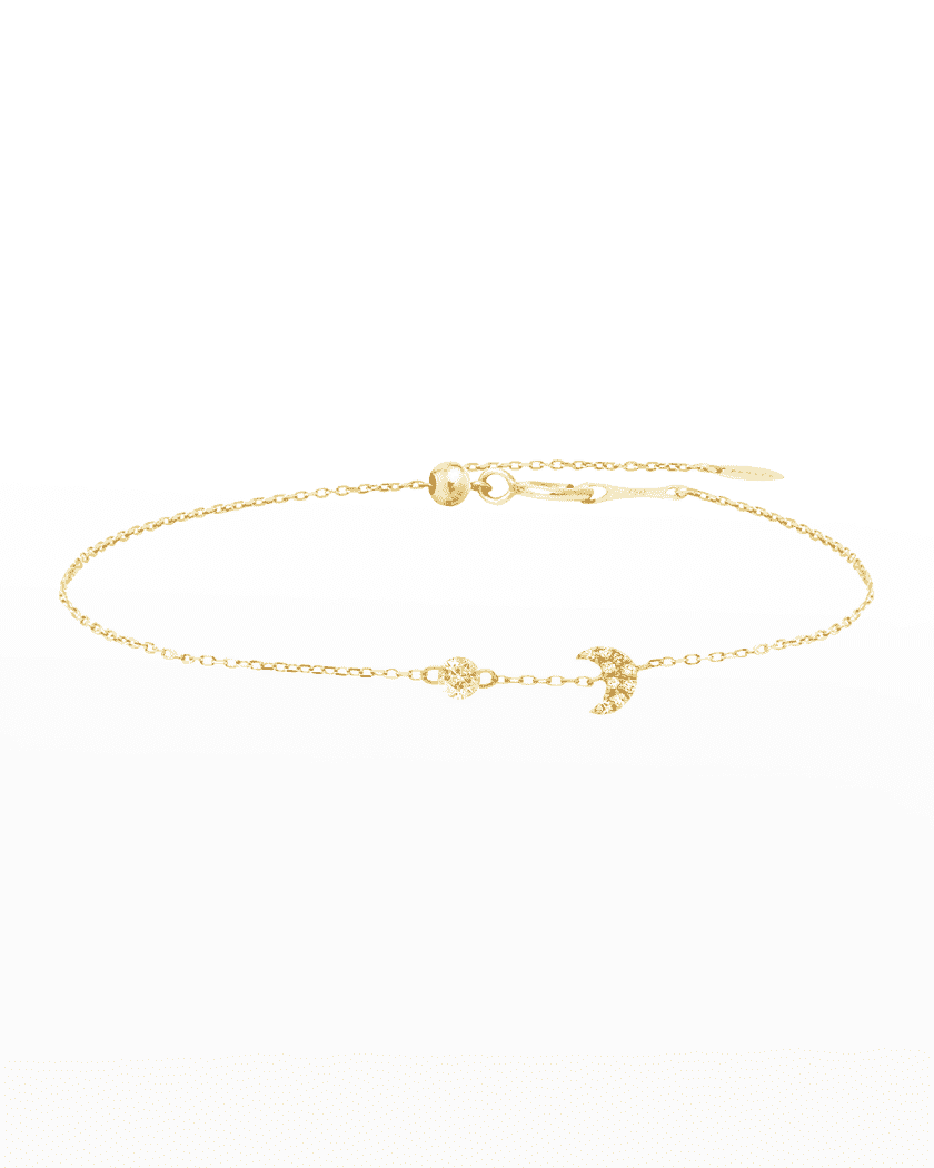 *14k Gold-plated* Zerus Moon and Star Bracelet