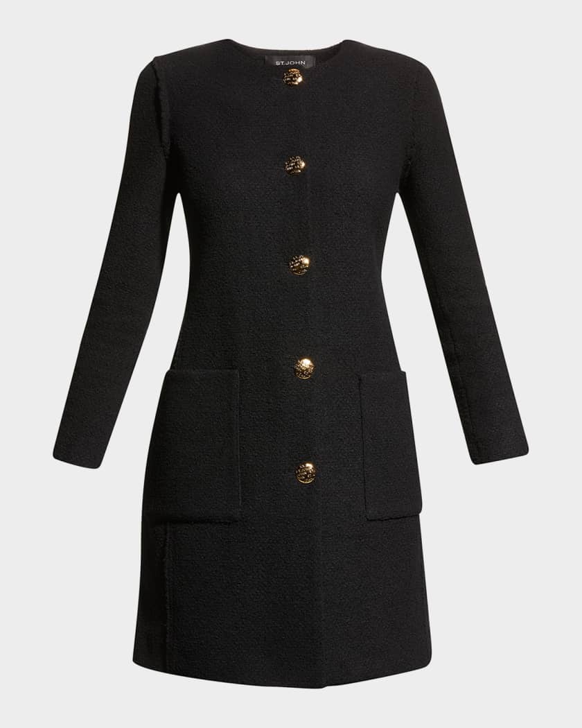 St. John Compact Knit Boucle Patch Pocket Jacket Neiman Marcus