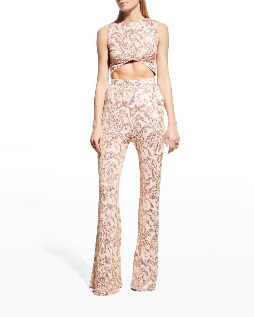 Neiman marcus sequin jumpsuit clearance