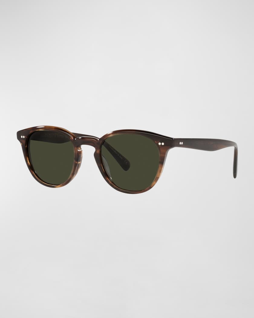 Oliver Peoples Men's Desmon Sun 50 Round Acetate Sunglasses | Neiman Marcus