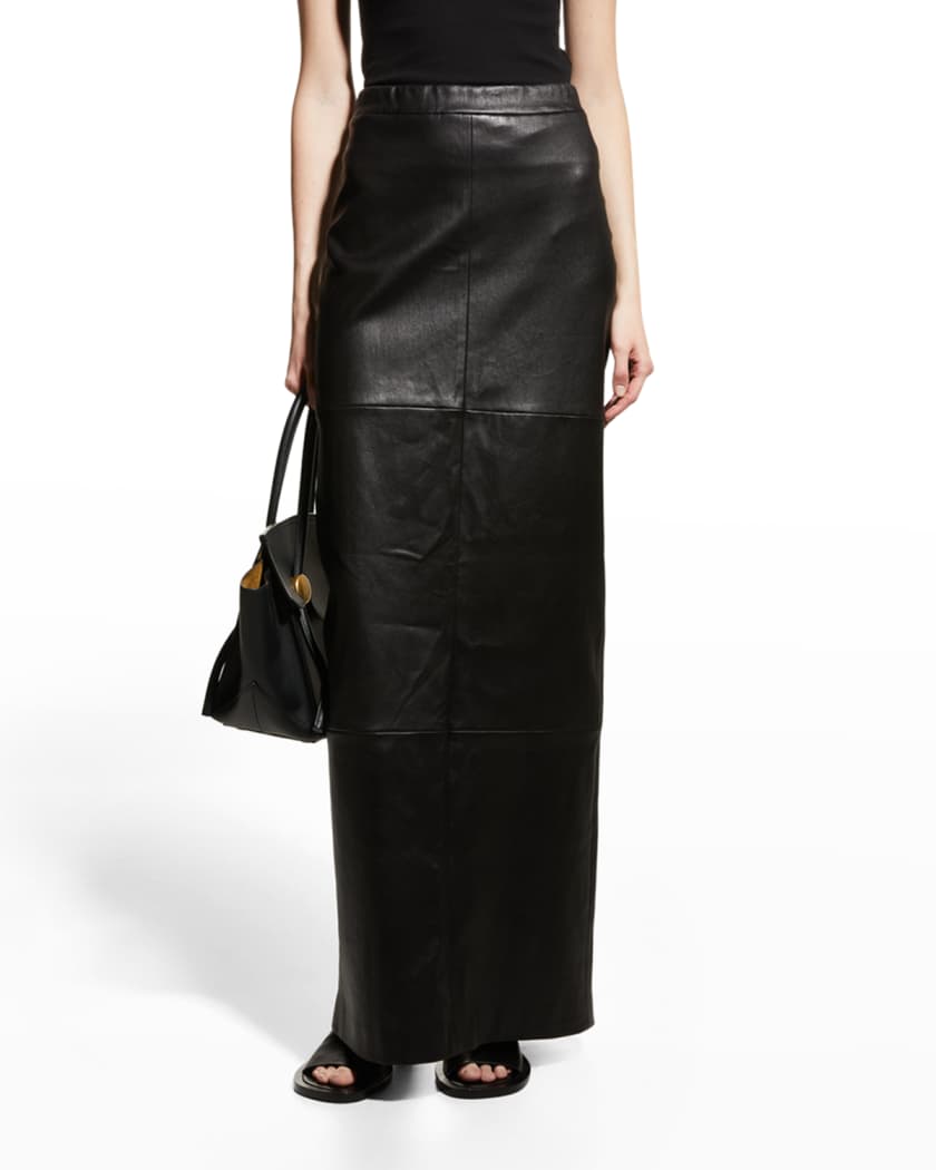 Rosetta Getty Plonge Leather Maxi Skirt ...