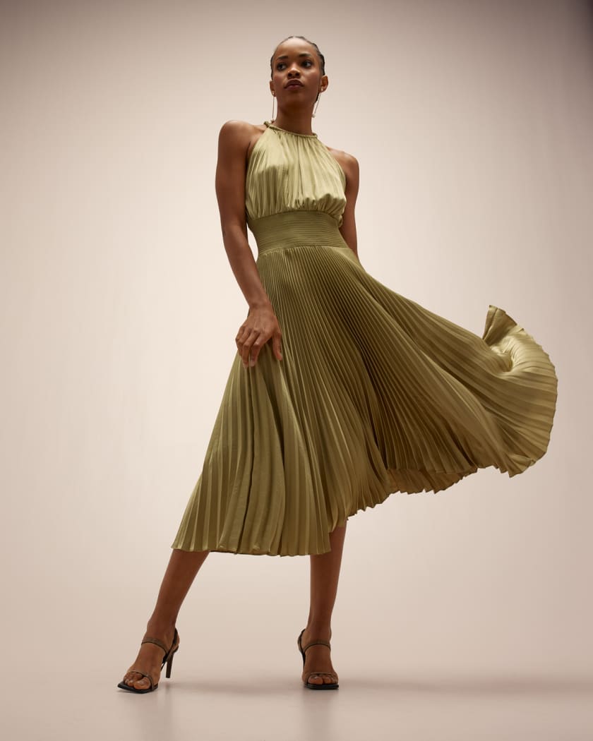 Renzo pleated dress sale