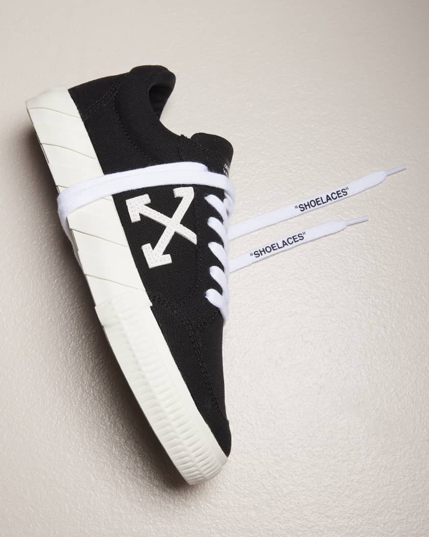 Off-White Vulcanized Bicolor Low-top Sneakers, Black/White, Women's, 36eu, Sneakers & Trainers Low-top Sneakers