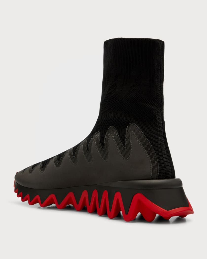 Christian Louboutin Men's Sharky Sock Pull-On Sneakers