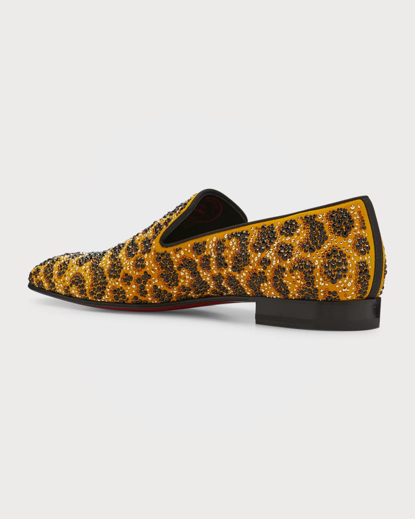 Christian Louboutin Dandelion Studded Glitter Loafers in Metallic for Men