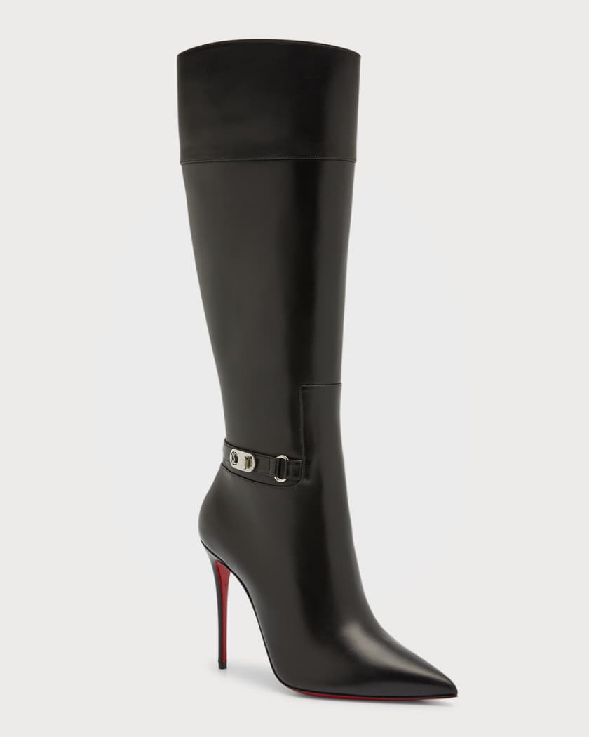 Leather boots Christian Louboutin Black size 38 EU in Leather